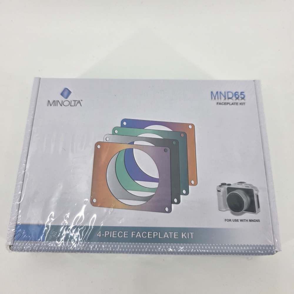Minolta MND65 Faceplate Kit 4 Piece W/ Mini Screwdriver Rainbow Pewter Mint NEW